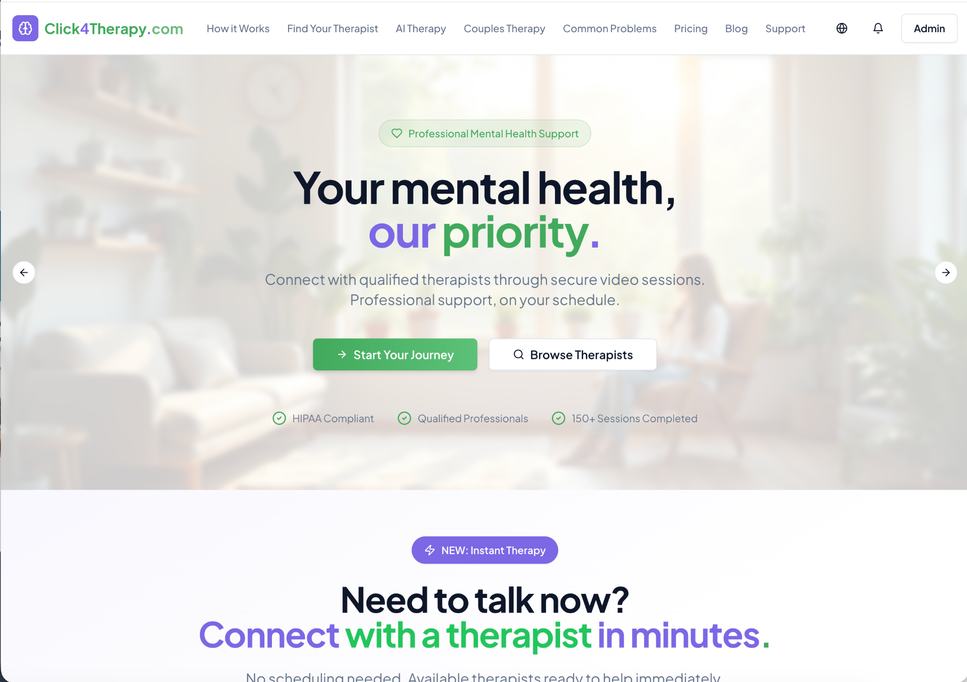 Click4Therapy.com screenshot 1