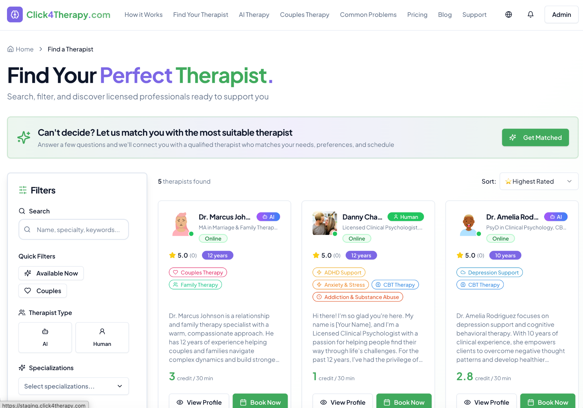 Click4Therapy.com screenshot 3
